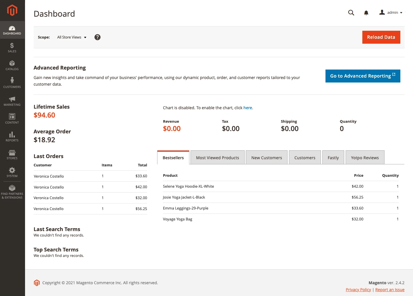 Magento screenshot 1