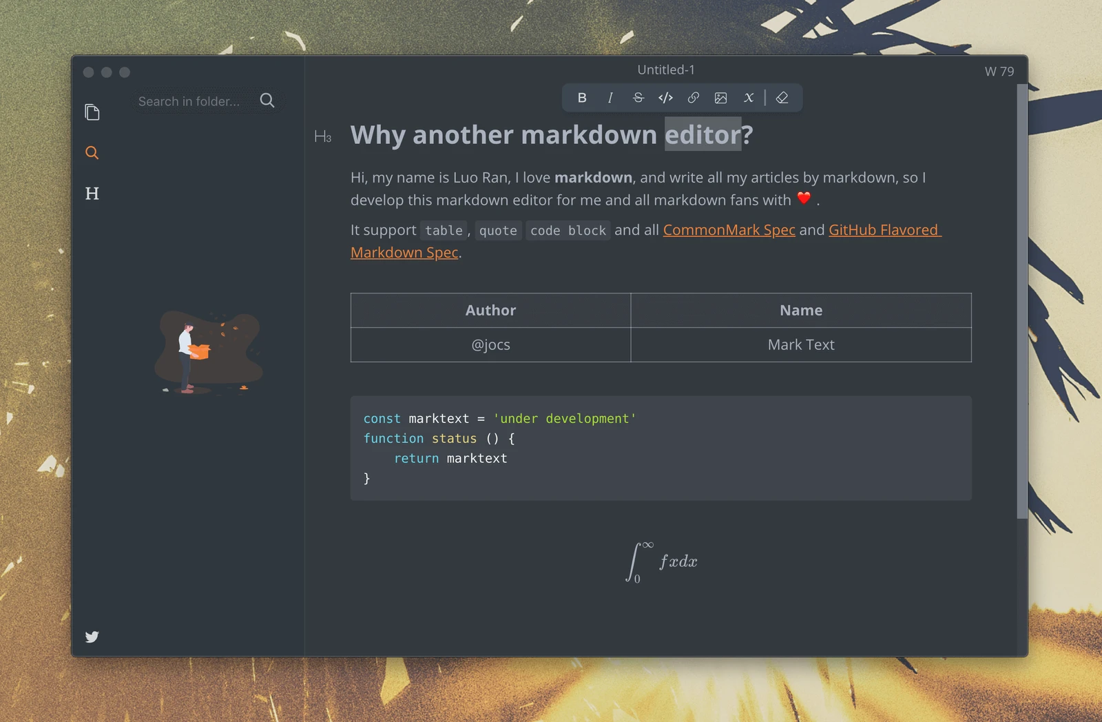 MarkText screenshot 1