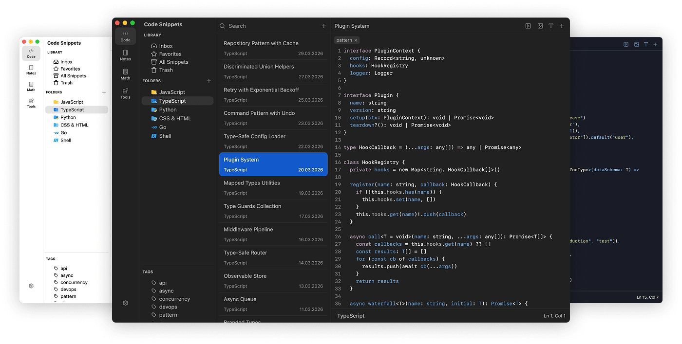 massCode screenshot 1