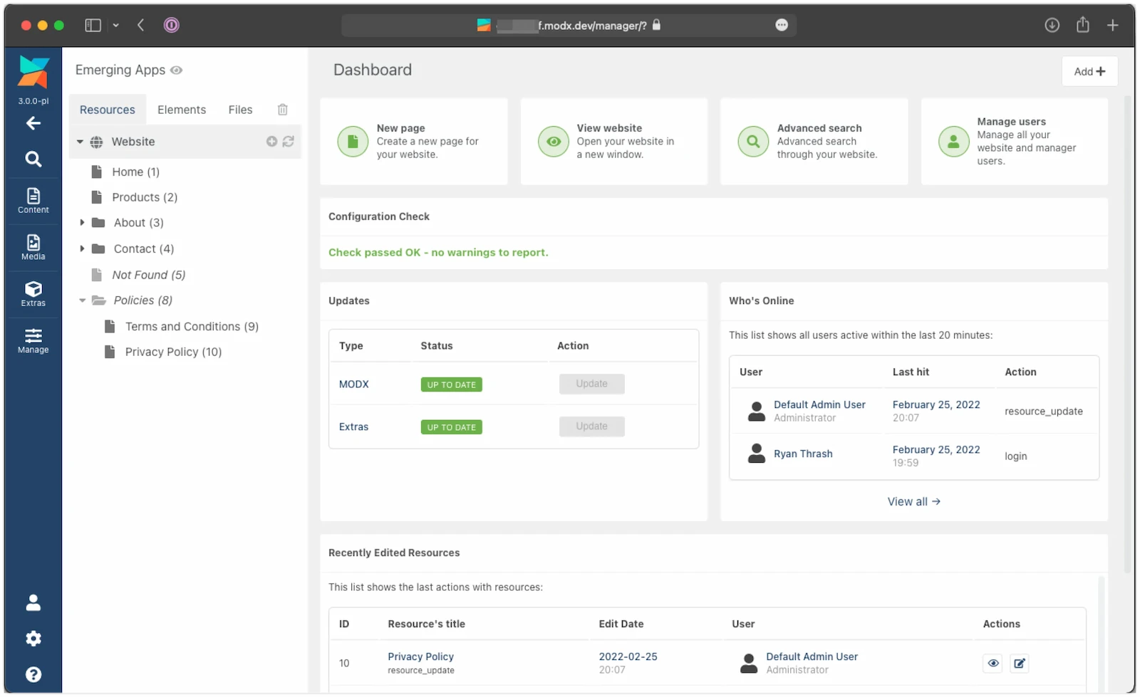 MODX Revolution screenshot 1