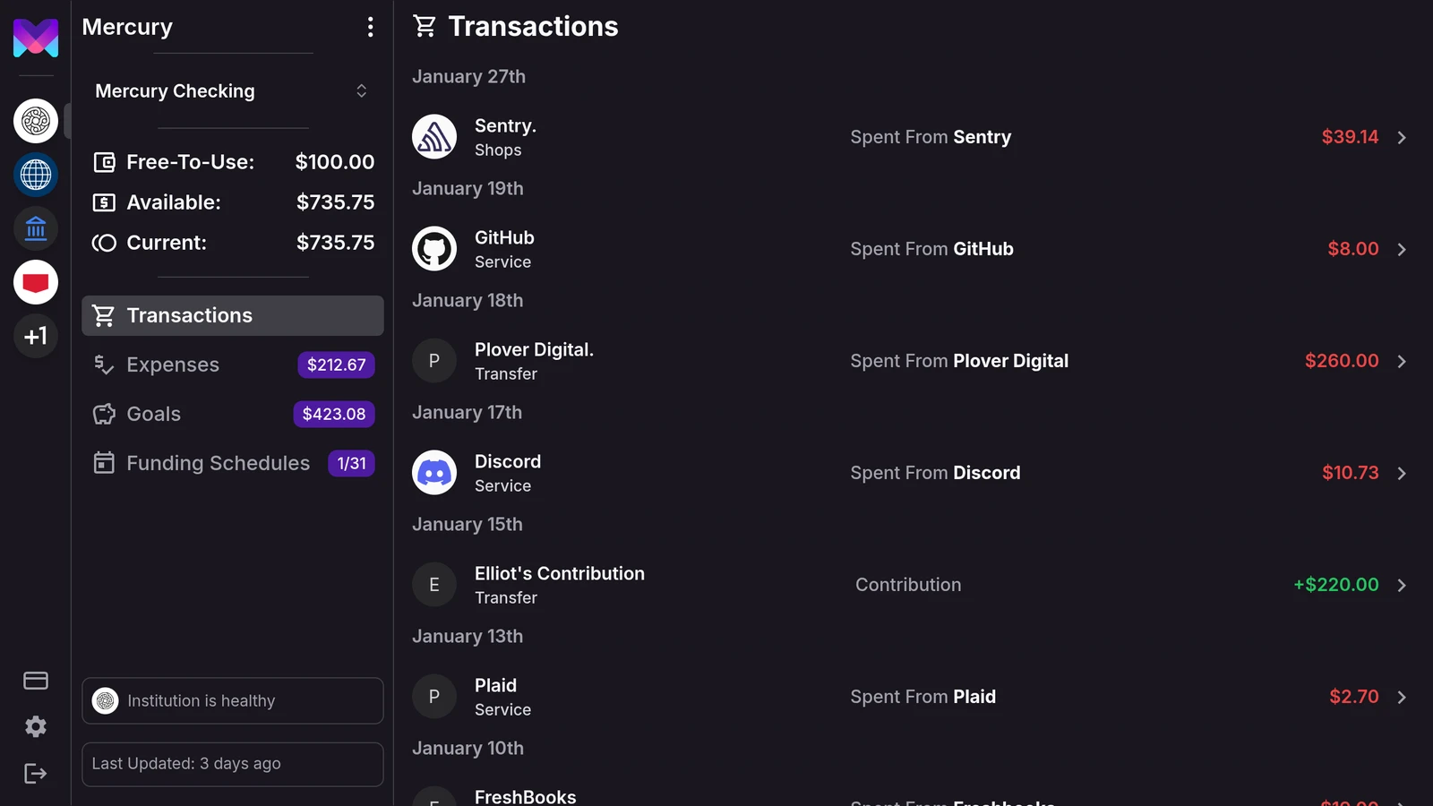 Monetr screenshot 1