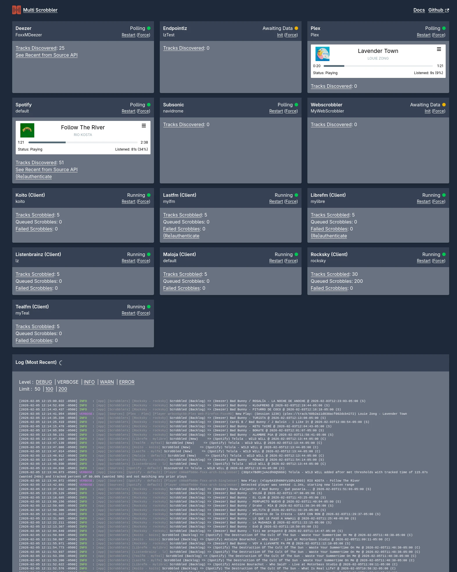 multi-scrobbler screenshot 1