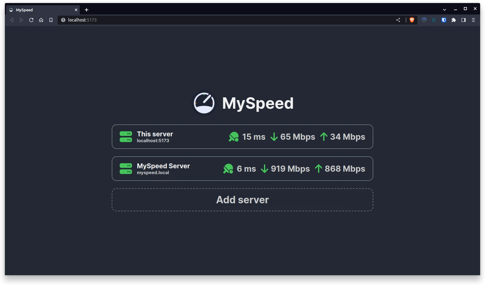 MySpeed screenshot 1
