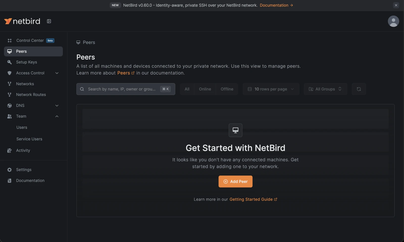 Netbird screenshot 1