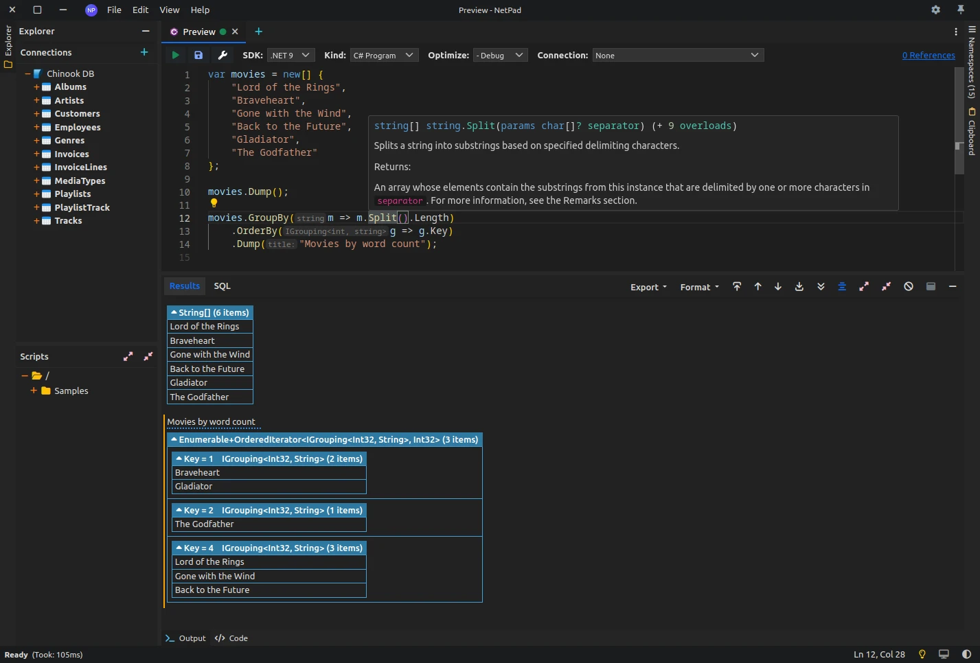 NetPad screenshot 1