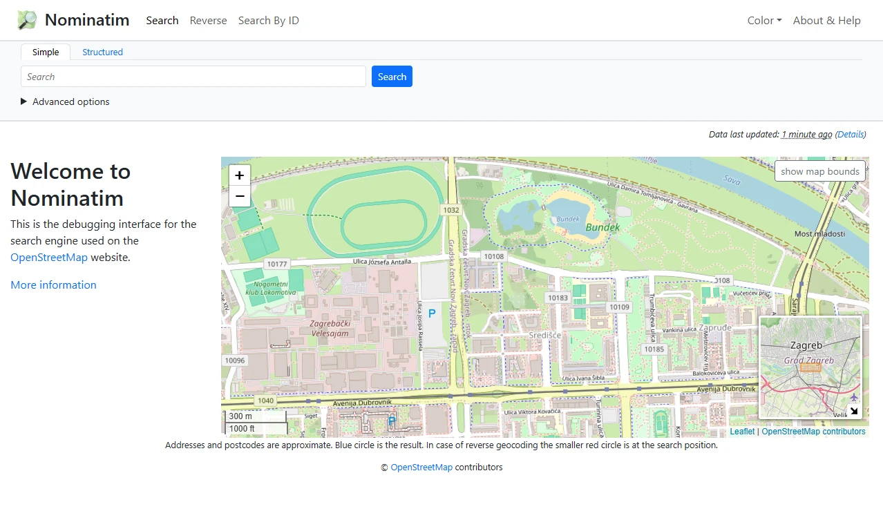 Nominatim screenshot 1