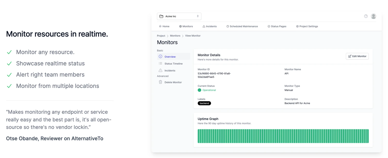 OneUptime screenshot 1