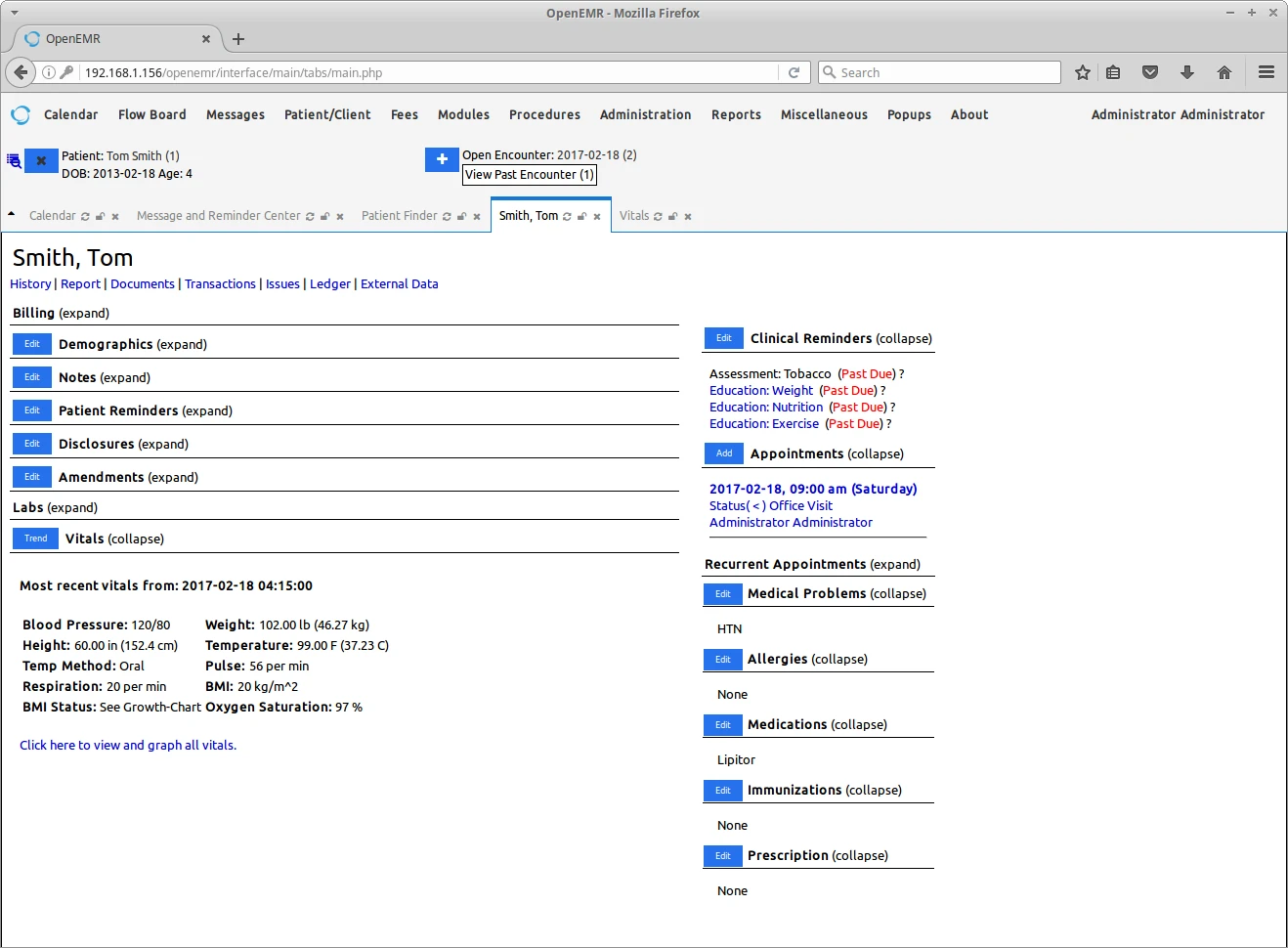 OpenEMR screenshot 1