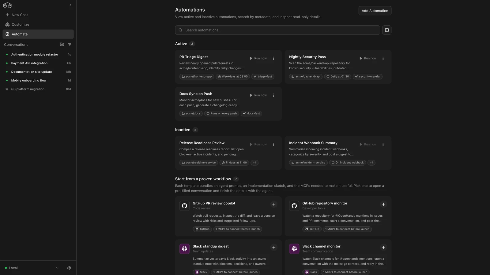 OpenHands screenshot 1