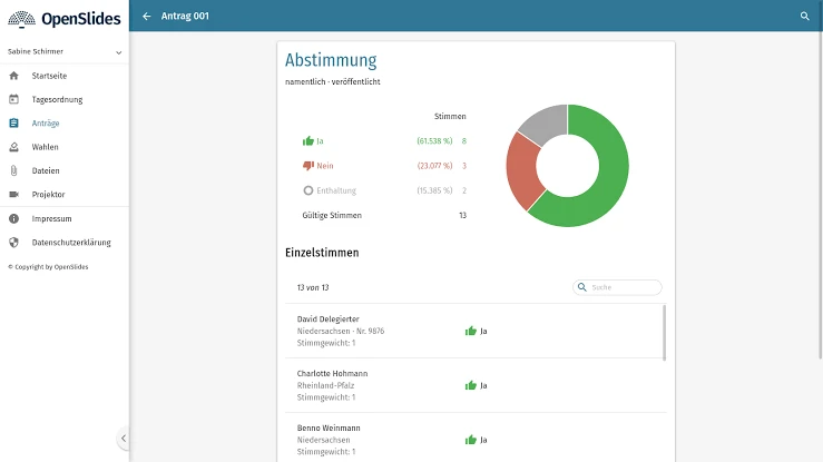 OpenSlides screenshot 1