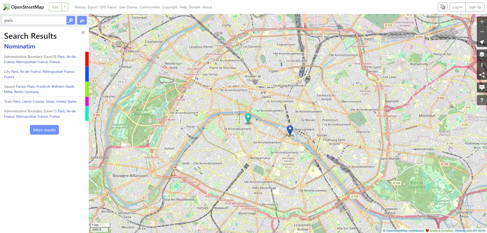 OpenStreetMap screenshot 1