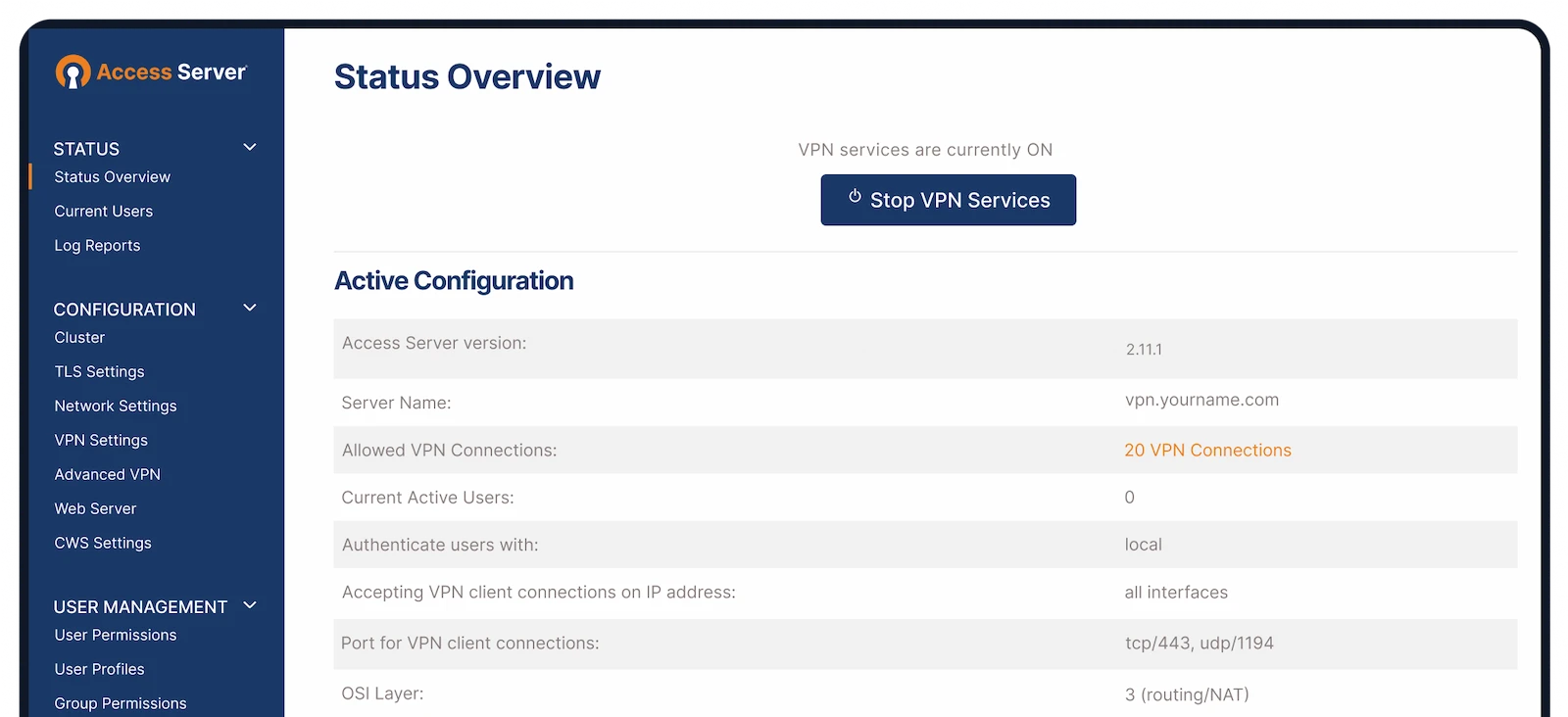 OpenVPN screenshot 1
