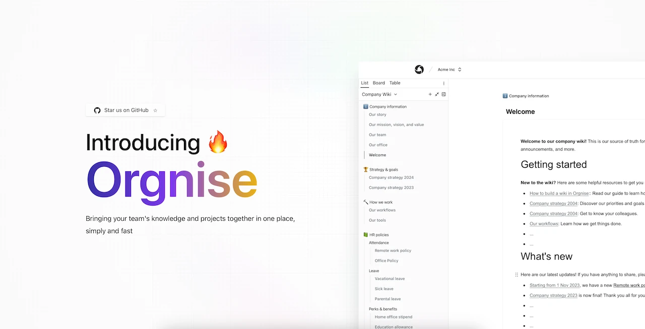 Orgnise screenshot 1