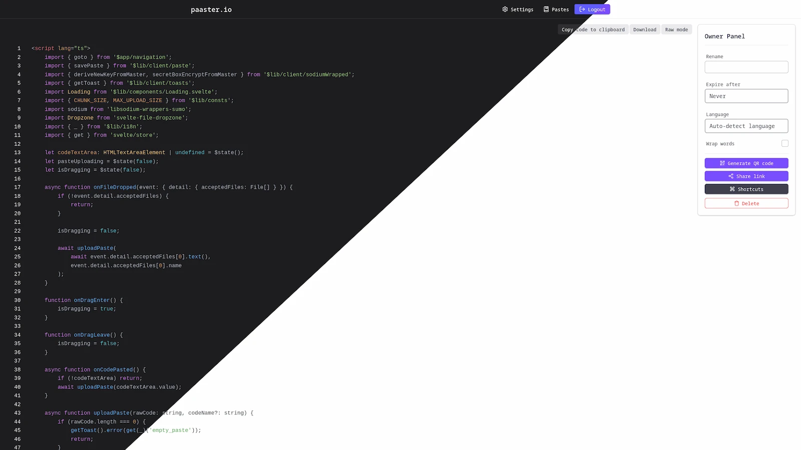 Paaster screenshot 1