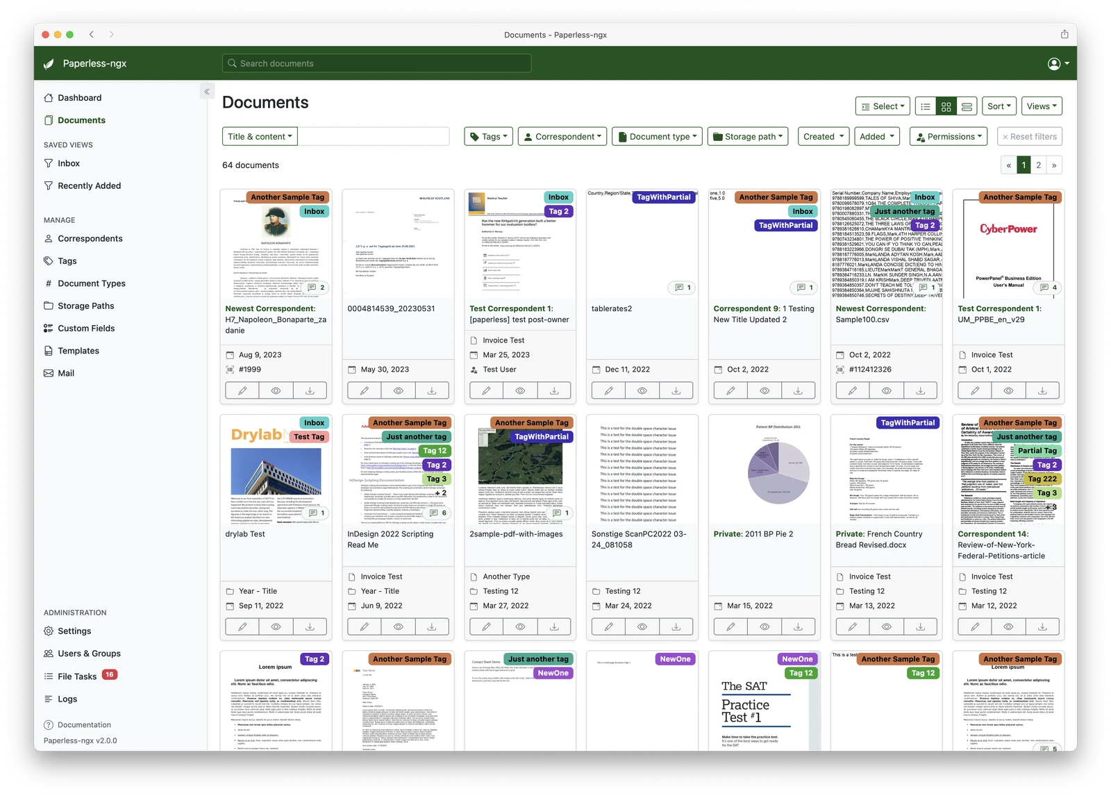 Paperless-home screenshot 1