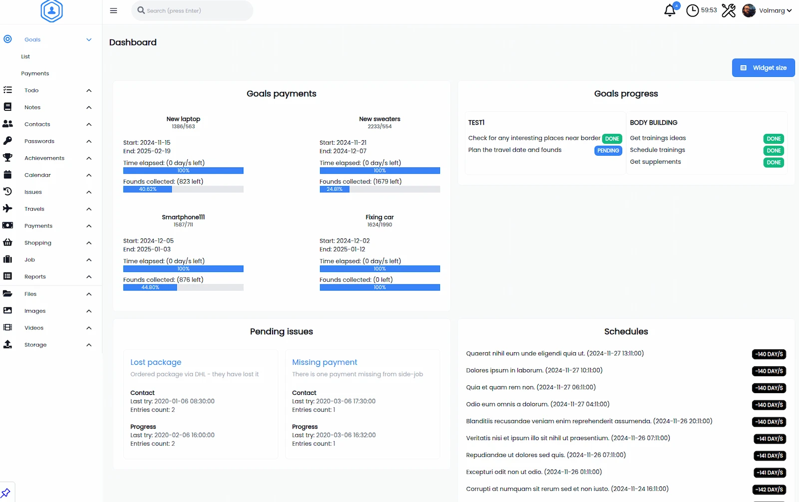 Personal Management System screenshot 1