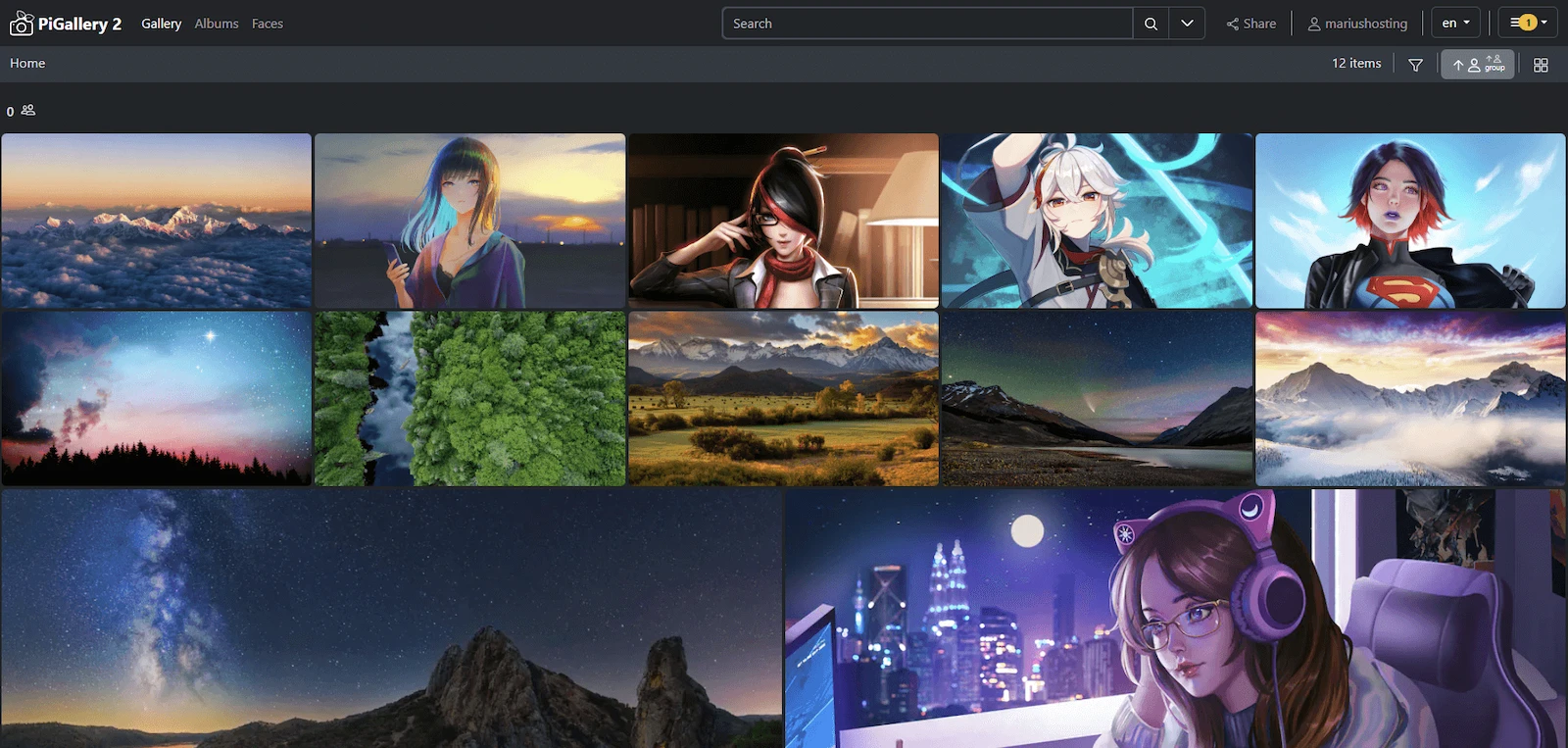 PiGallery2 screenshot 1