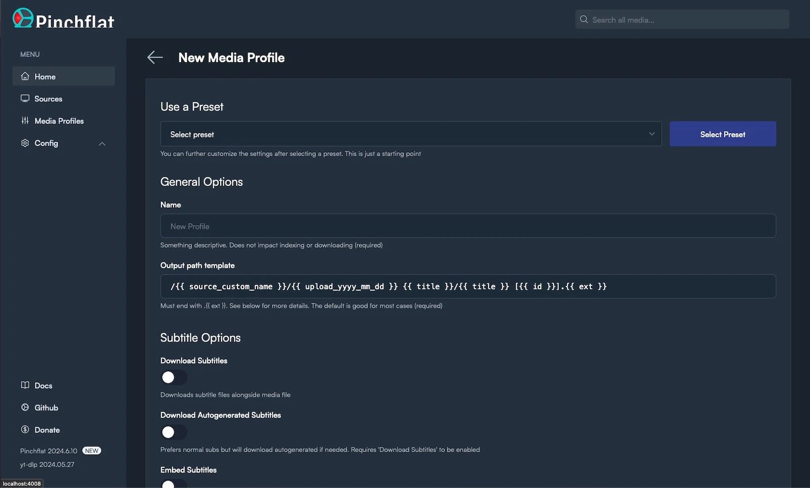 Pinchflat screenshot 1