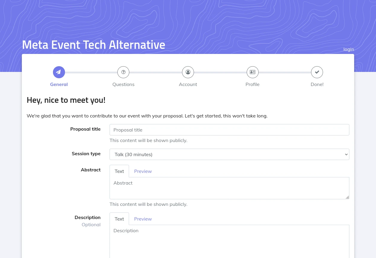 pretalx screenshot 1