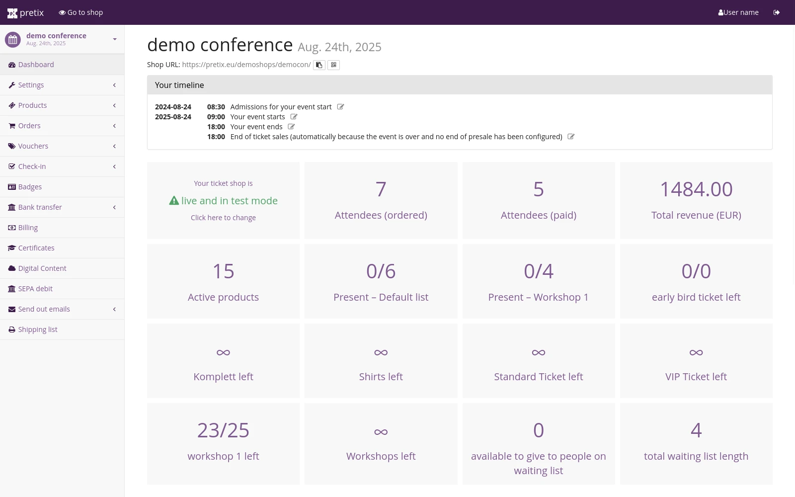 pretix screenshot 1
