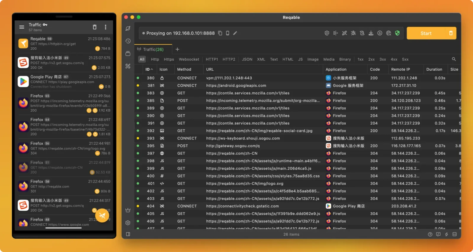 Reqable screenshot 1