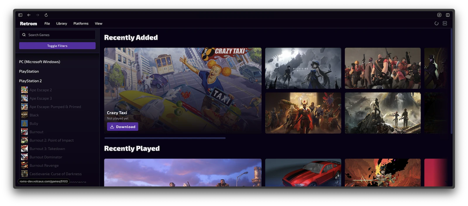 Retrom screenshot 1