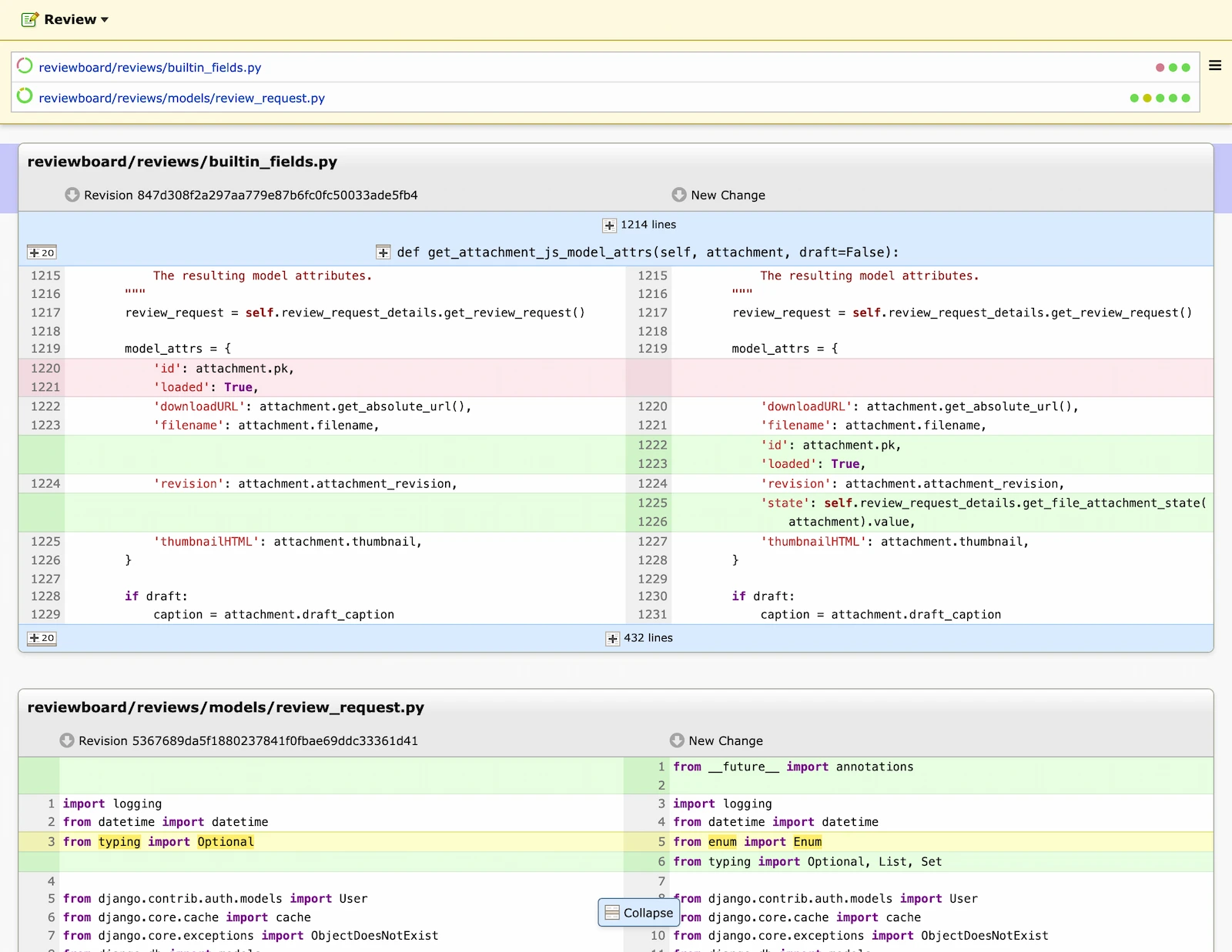 Review Board screenshot 1