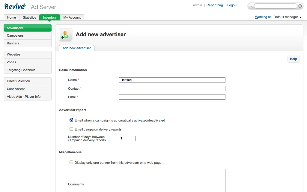 Revive Adserver screenshot 1