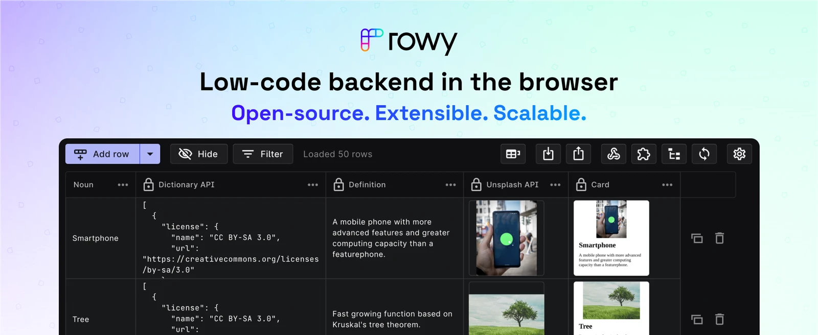 Rowy screenshot 1