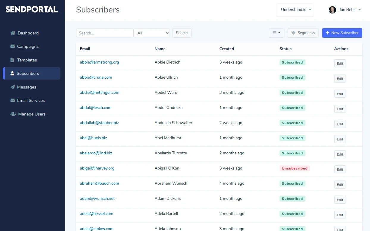 Sendportal screenshot 1