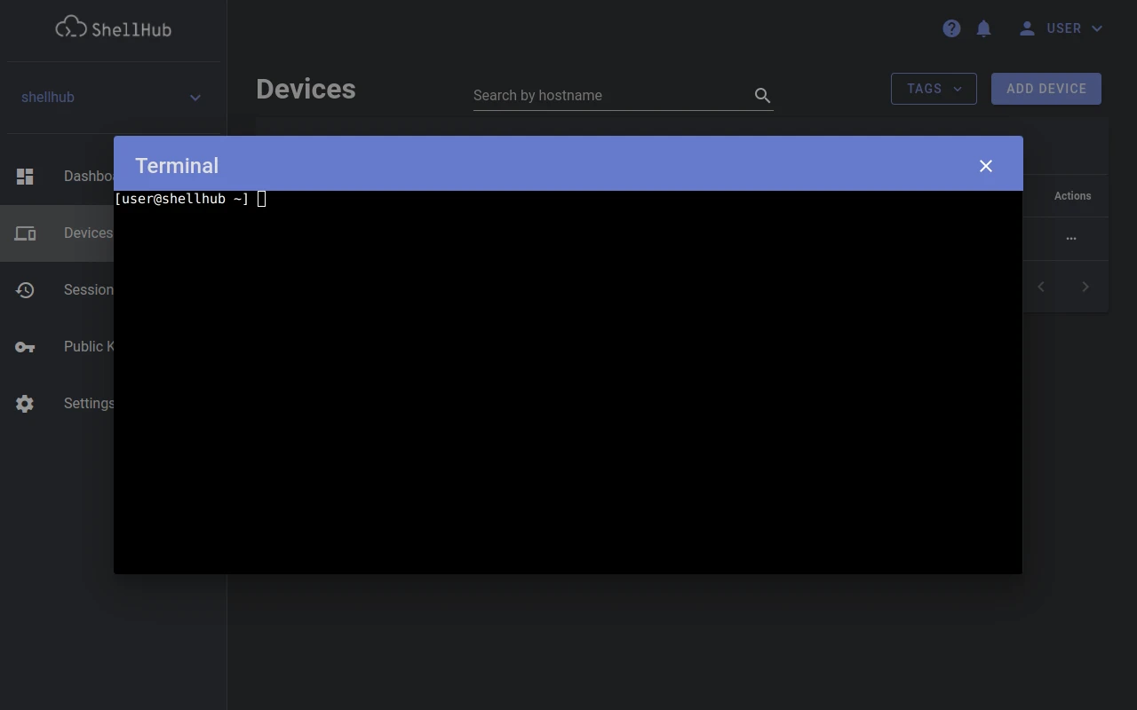 ShellHub screenshot 1