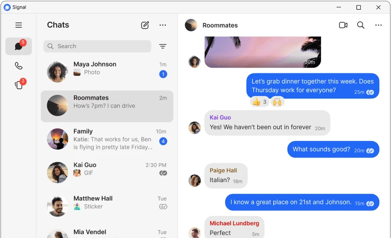 Signal screenshot 1