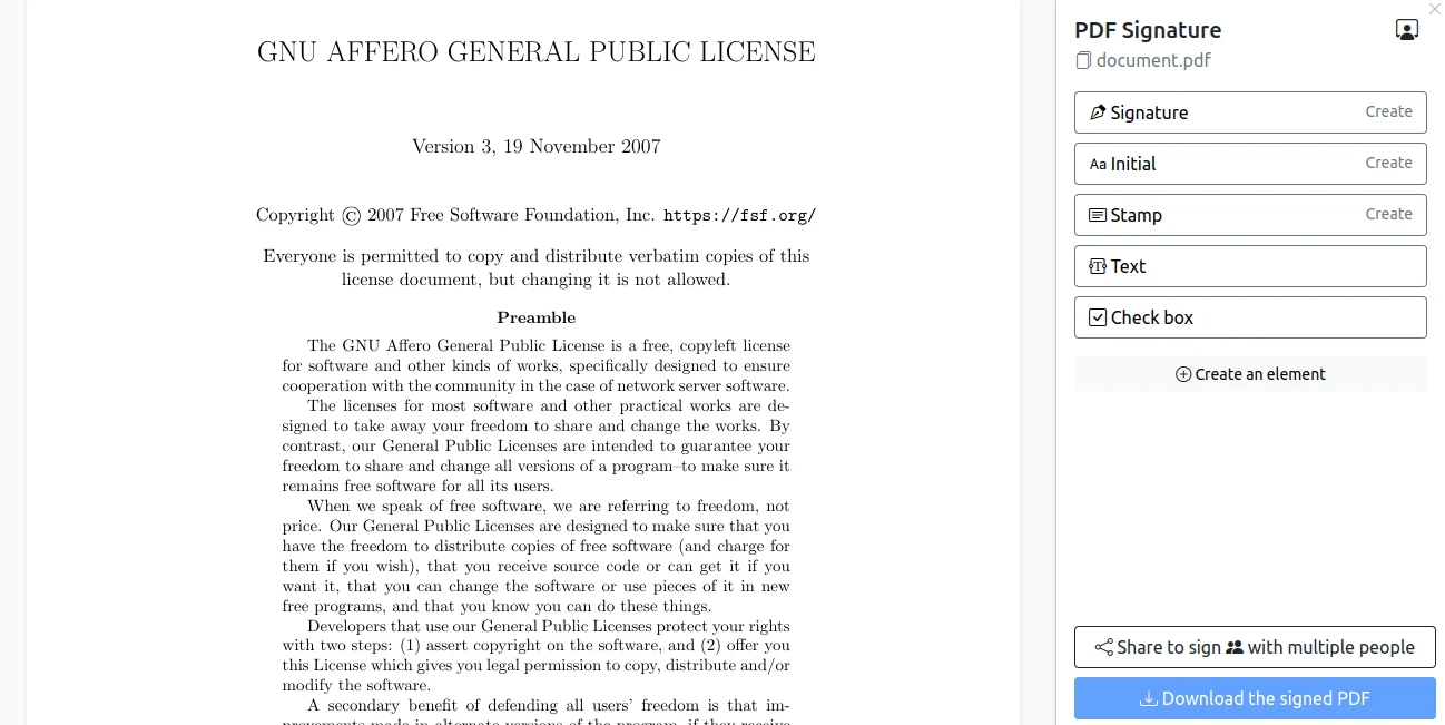 Signature PDF screenshot 1