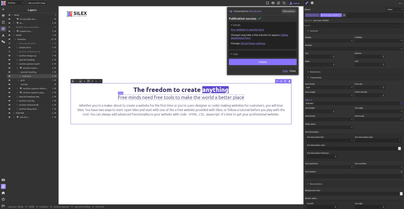 Silex screenshot 1