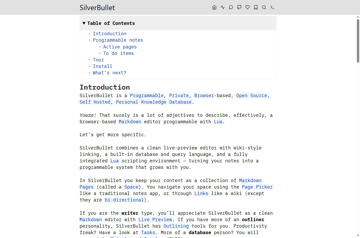 SilverBullet screenshot 1