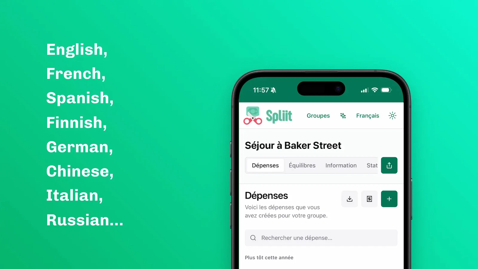 Spliit screenshot 1