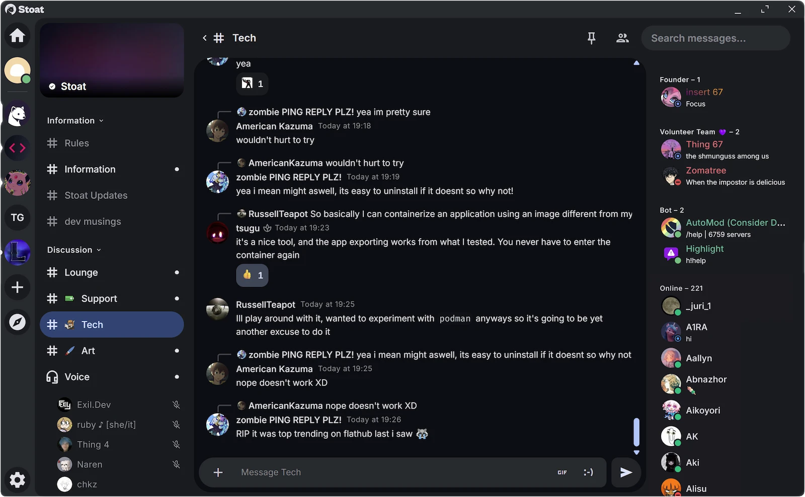 Stoat screenshot 1