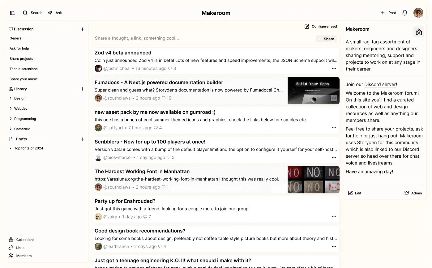 Storyden screenshot 1