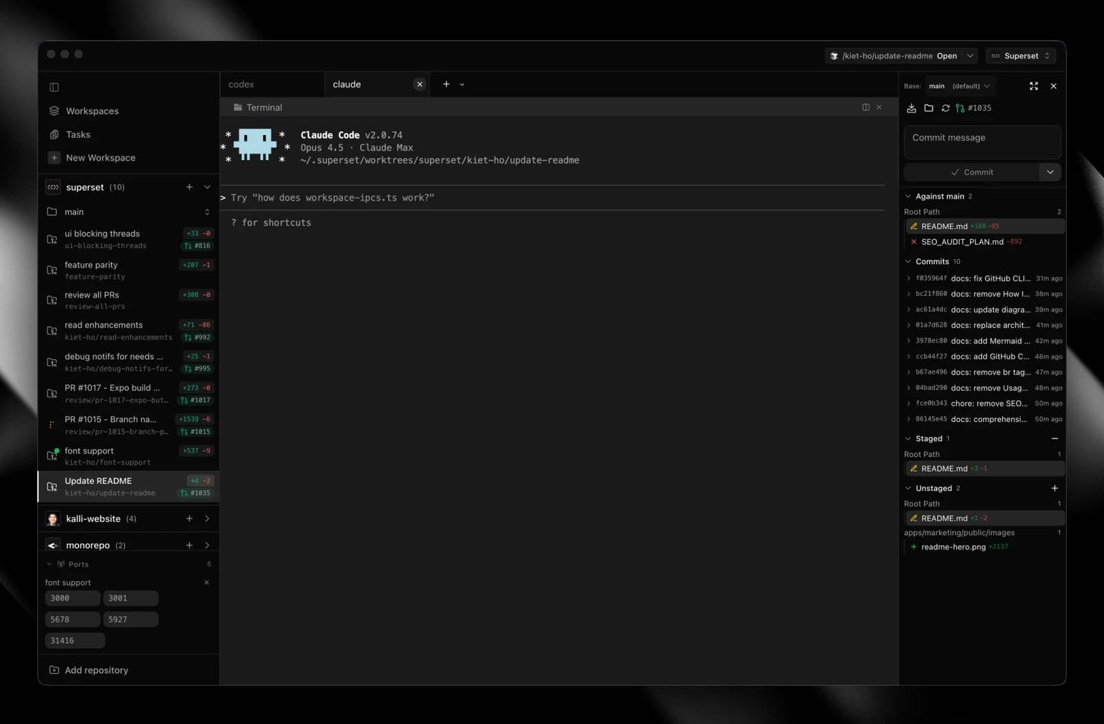 Superset screenshot 1