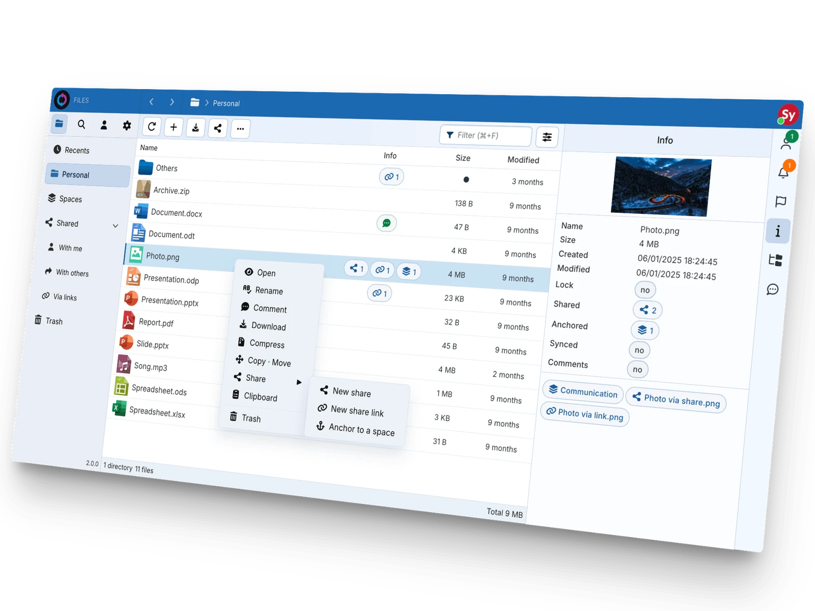 Sync-in screenshot 1