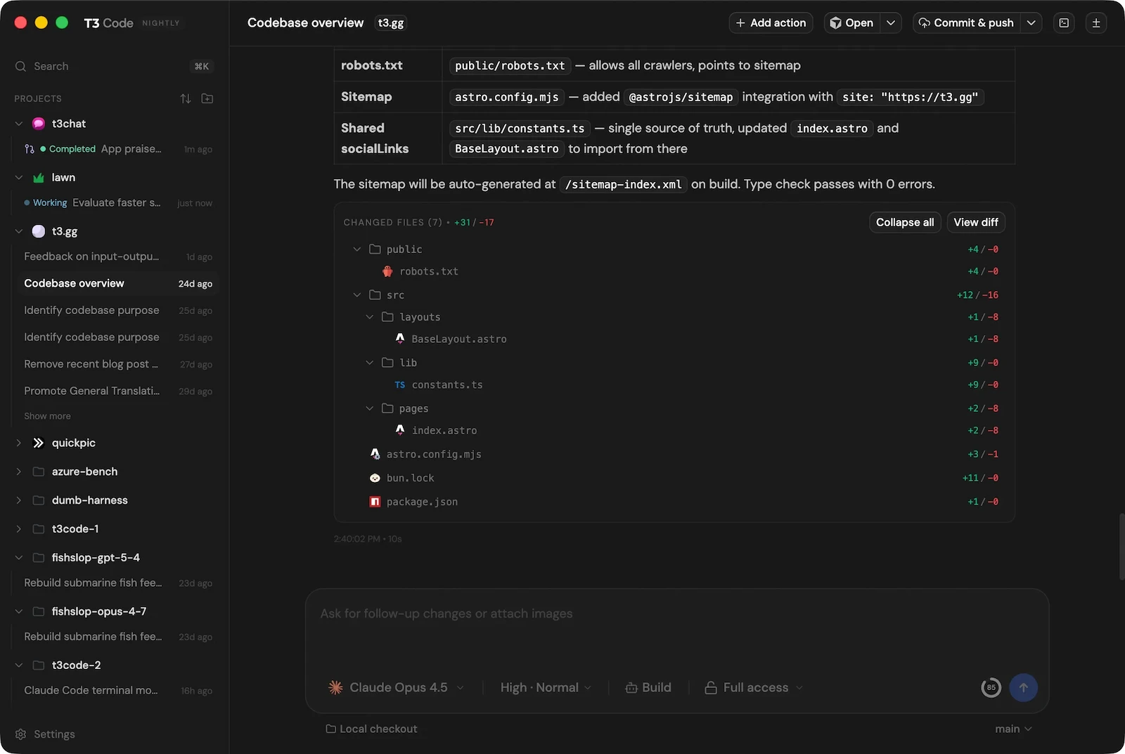 T3 Code screenshot 1