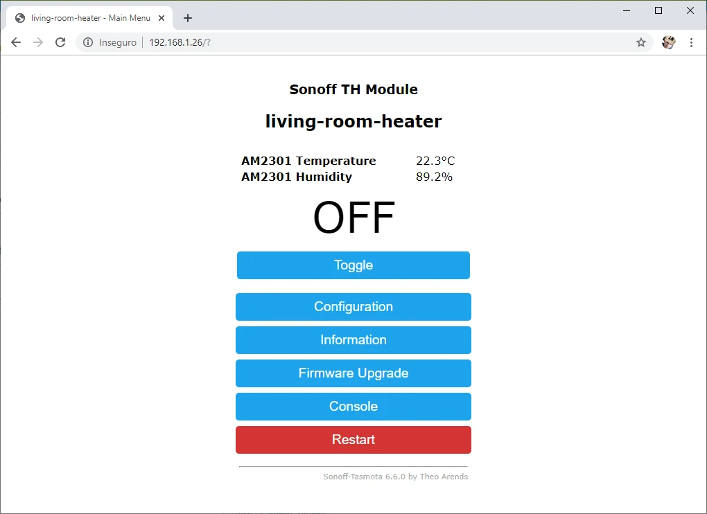 Tasmota screenshot 1