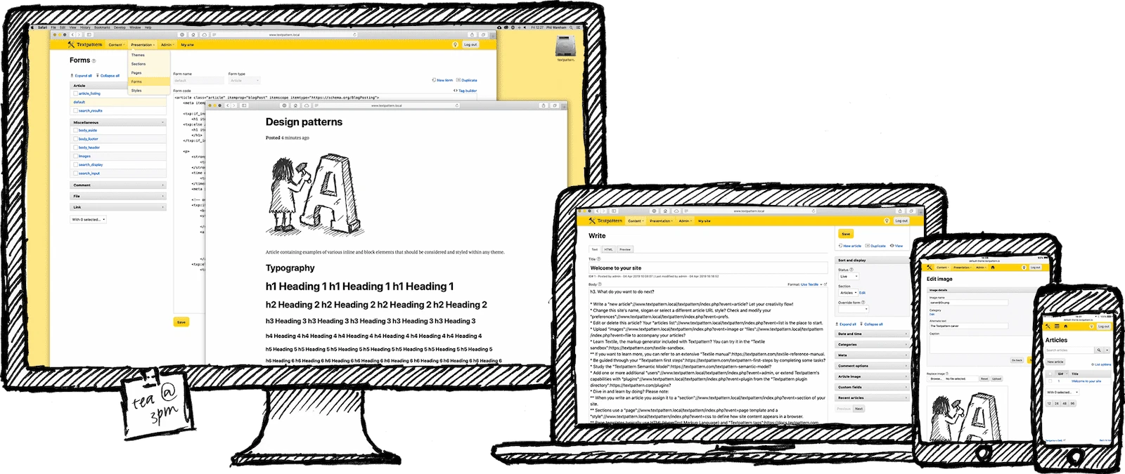 Textpattern screenshot 1