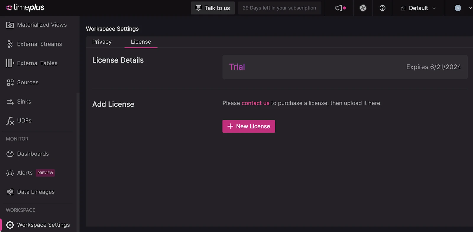 Timeplus Proton screenshot 1