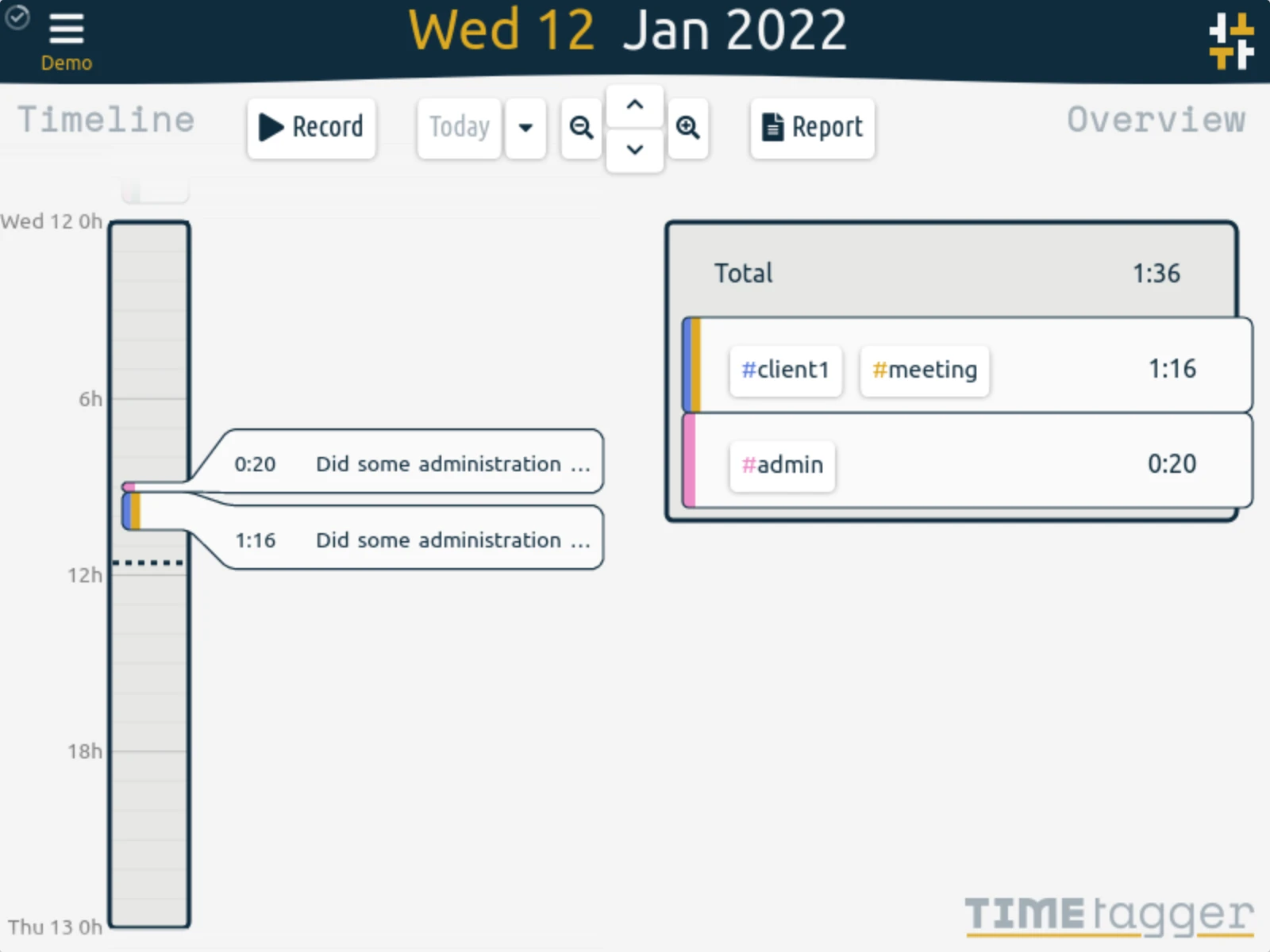 TimeTagger screenshot 1