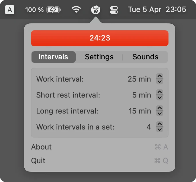 TomatoBar screenshot 1