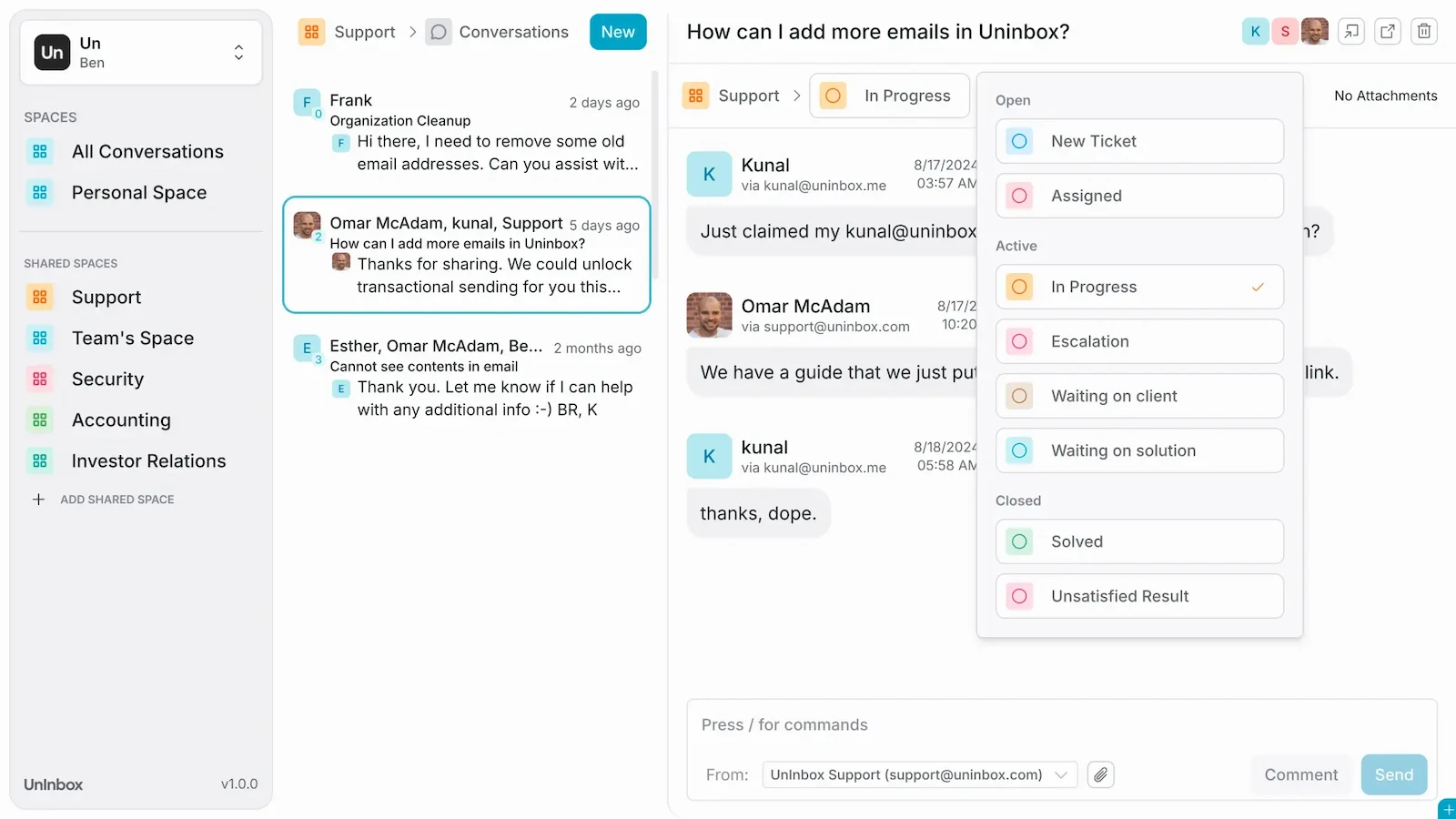 UnInbox screenshot 1