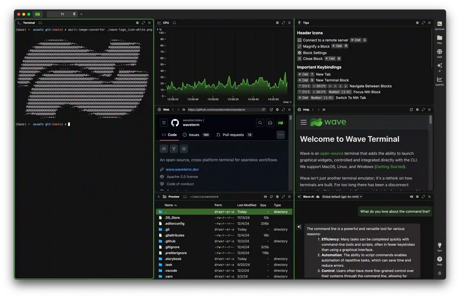 WaveTerm screenshot 1