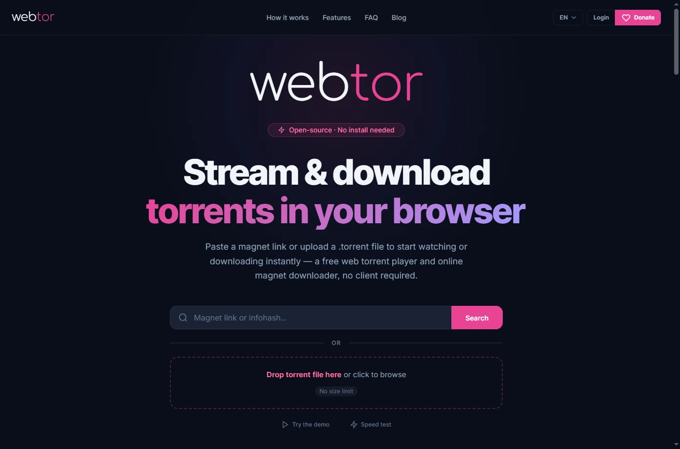 Webtor screenshot 1
