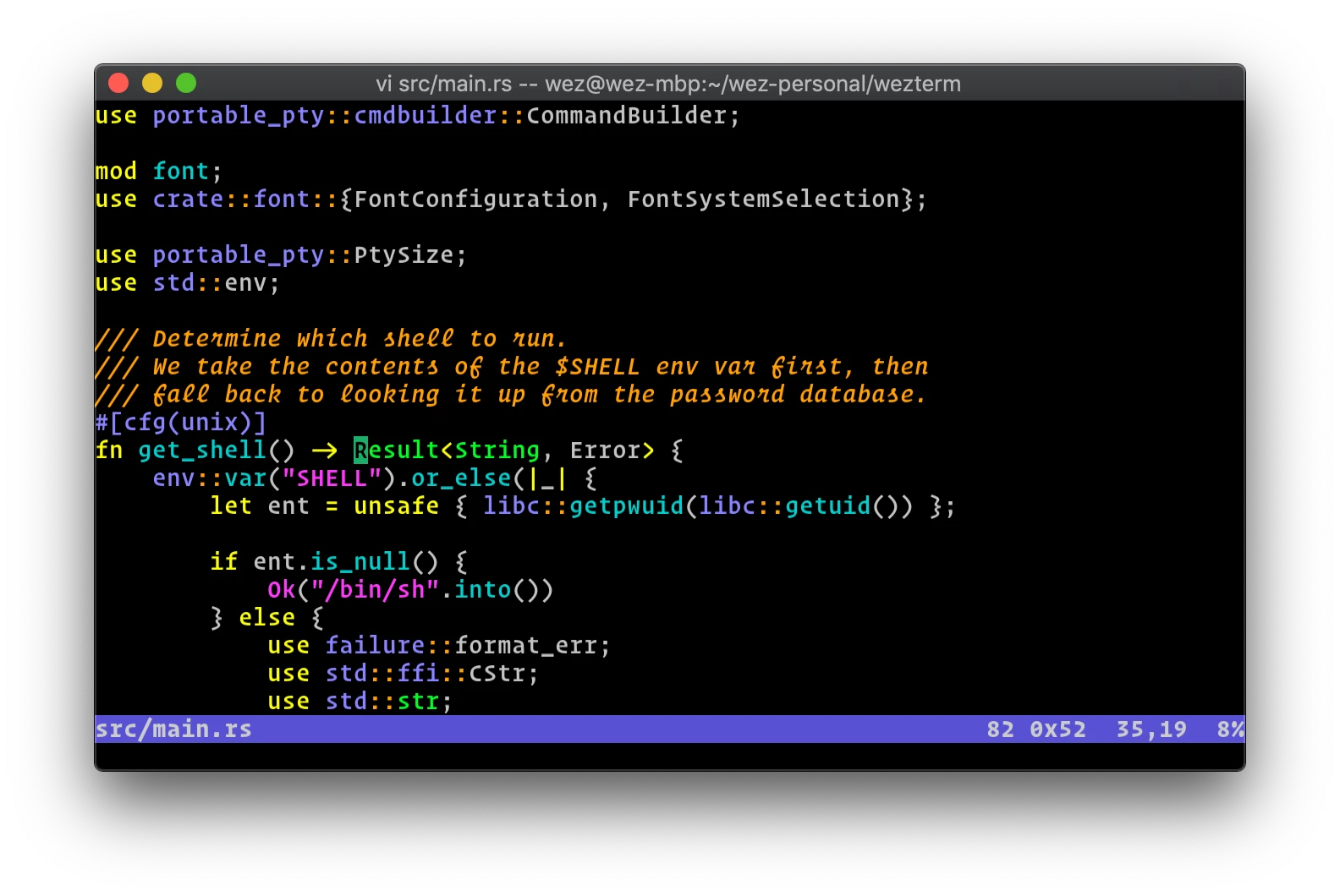 WezTerm screenshot 1